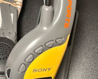 This is a vintage Sony sports Walkman FM a.m. stereo headphone radio from the early 1990s!