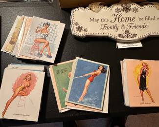 I am sure these are very risqué for the time but now they’re kind of tame! They are a series of classic pinup girl cards! And there’s a lot of them and they are all in terrific condition