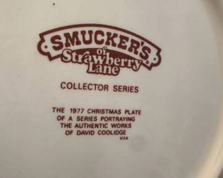 This is one of FOUR Smuckers Collectors Plates! They are just lovely and are marked on the back. We have 1974 1975, 1976 and 1977.