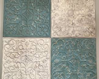 Oversized 4 Metal Panels Wall Art (each panel is 37" x 37")