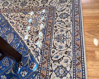 Persian Carpet House & Antiques Iranian Medalian Wool and Silk Area Rug 4x6