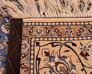 Persian Carpet House & Antiques Iranian Medalian Wool and Silk Area Rug 4x6