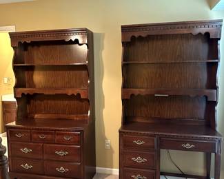Broyhill Dresser/Bookcase $450, Desk/Bookcase $400