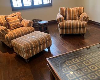 club chairs with ottoman