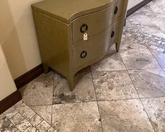 pair of Henredon side tables with drawers