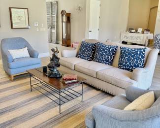 RL rugs pristine furniture including pottery, barn, coffee table