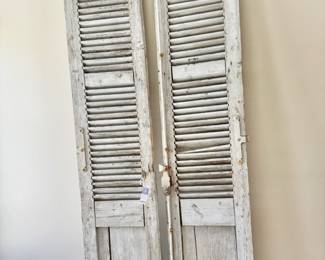 19th c. French shutters great color & patina with original hardware