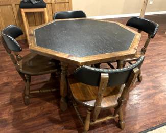  $75 Vintage Poker Table with chairs