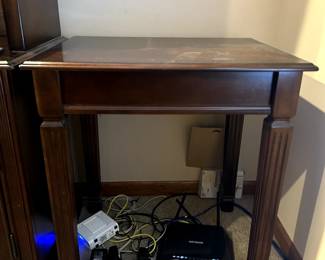 This cute little computer table (or whatever else flows over from your desk) matches the desk set. Free with purchase of both pieces. 