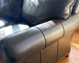 Leatherstone wedge style sofa. One piece sofa so you will need something other than a van to move. 120 wide from side to side, 38 high at back and 38" deep at arm. 