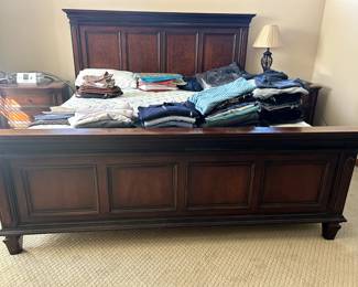 King Size Bedroom Set with nightstands, dresser with mirror, clean mattress