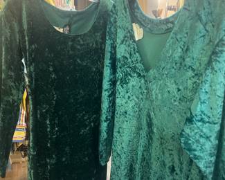Green velvet bodycons