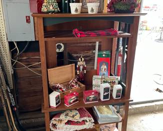 Shelf with Christmas items