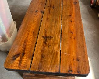 Solid wood coffee table