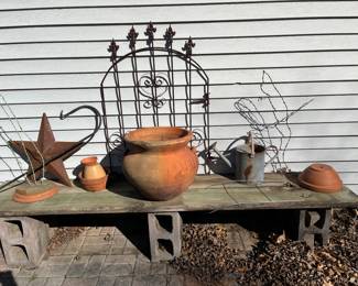 Yard art and plant pots