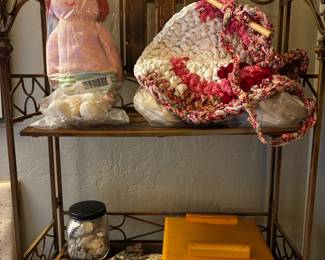 buttons, thread organizer & dolly  