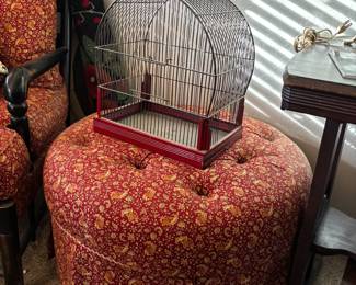 Bird cage, poof to chair 