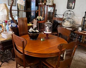 Oak table & chairs