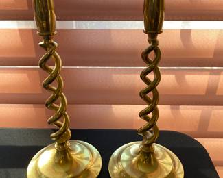 Brass candle holders.