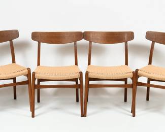 1p 1123 4 Hans Wegner Danish Ch23 Dining Chairs