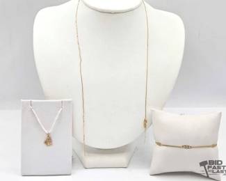 618 18k Yellow Gold Chain, Bracelet Pendant, 2.53g