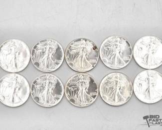 2068 10 Silver Eagle Coins