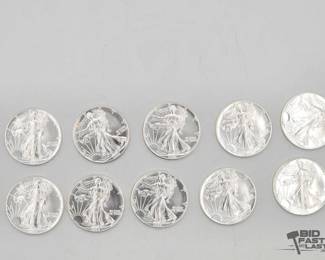 2080 10 Silver Eagle 1 Troy Oz Coins