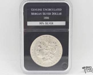 1430 1886 Philadelphia Morgan Silver Dollar