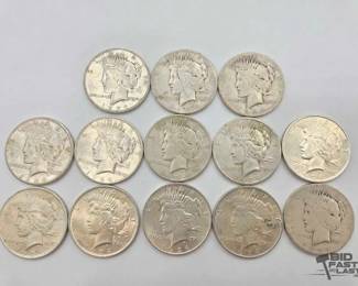 1692 13 1924 Morgan Silver Dollars