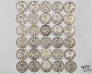 1858 30 Silver Walking Liberty Coins, 366g