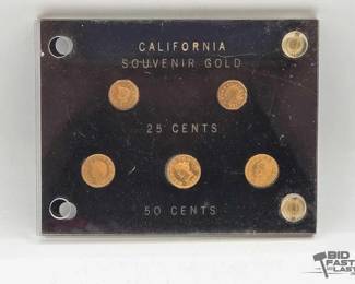 1320 California Souvenir Gold .25 Cents .50 Cents