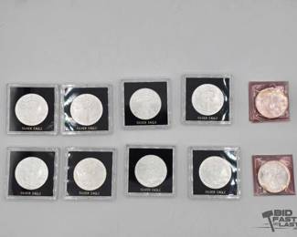 2062 10 Silver Eagle Coins