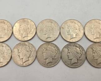1802 10 1927 Silver Peace Dollars