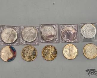 2096 10 Silver Eagle 1 Troy Oz Coins