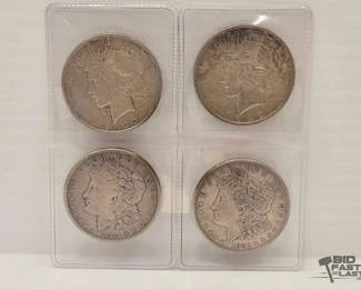 1664 4 Morgan Silver Dollars