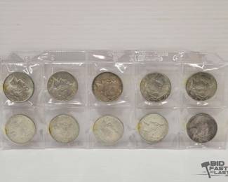 1676 10 Morgan Silver Dollars