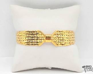 606 14k Yellow Gold Statement Bracelet, 22.92g