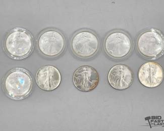 2100 10 Silver Eagle 1 Troy Oz Coins