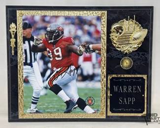 2514 Autographed Warren Sapp Plaque