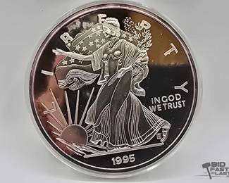 2018 1995 Silver Eagle One Troy Pound .999 Fine Silver with Certificate of Authenticity