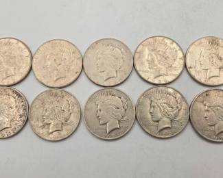 1792 10 1926 Silver Peace Dollars
