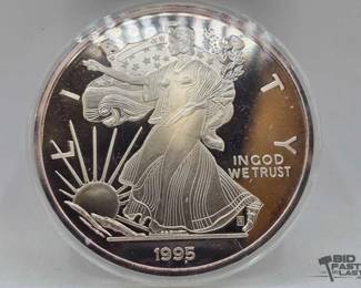 2028 1995 Silver Eagle One Troy Pound .999 Fine Silver with Certificate of Authenticity