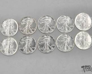2098 10 Silver Eagle 1 Troy Oz Coins