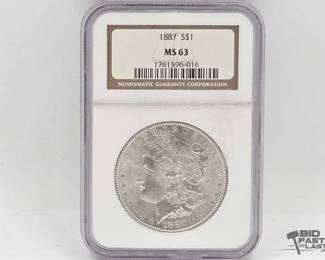 1436 1887 Philadelphia Morgan Silver Dollar