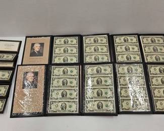 1046 12 Albums of Uncirculated Uncut $2 Dollar Bank Notes