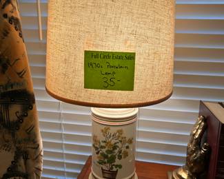 70s porcelain lamp