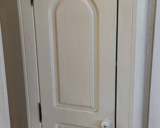 white storage cabinet