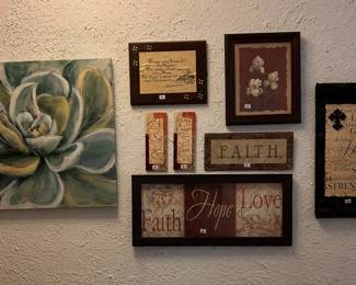 wall art throughout, religious art