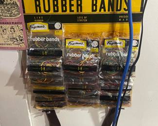 Old rubber band store display 