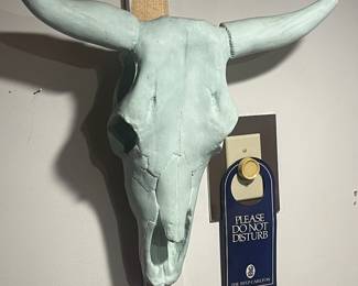 Painted cow skull 